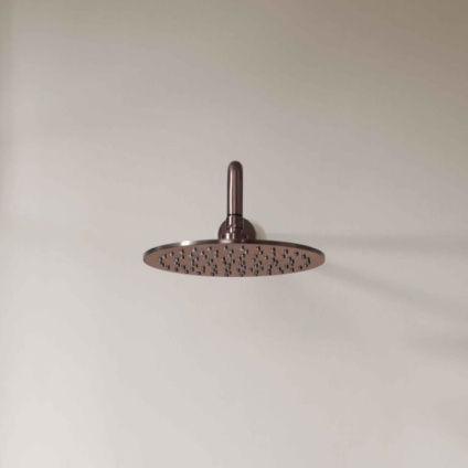 Lifestyle image of JTP Vos Brushed Bronze 250mm Round Shower Head